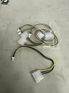 Molex 4 Pin Female To Fan 3 Pin Male Cable For Power Supply (8 In.) - Pack Of 5 - Picture 1 of 4