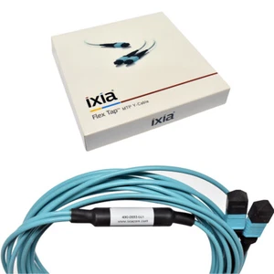 Ixia Flex Tap MTP Y-Cable 490-0693-001 OM3 nm850/1300 Aqua NEW NEU - Afbeelding 1 van 5