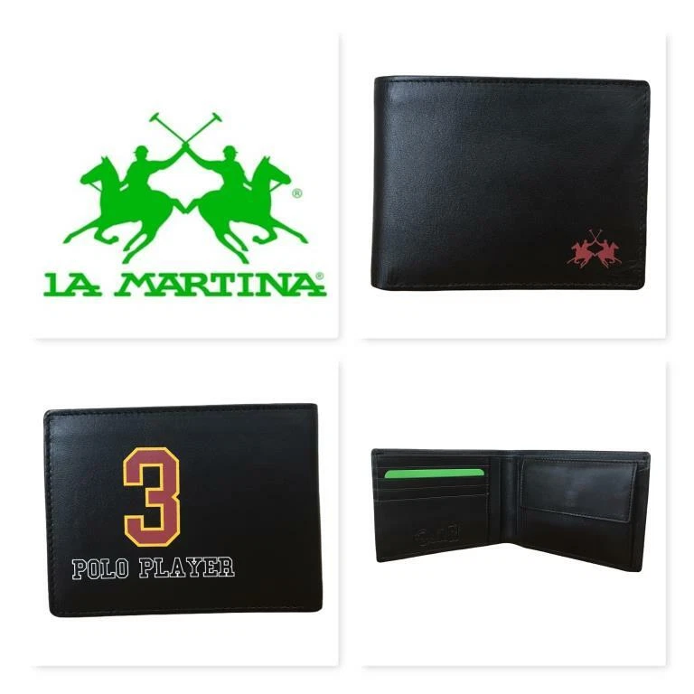 LA MARTINA PORTAFOGLI UOMO 4 fessure x CARTE CREDITO + SPICCI 41M032 M044 - Imagen 1 de 4