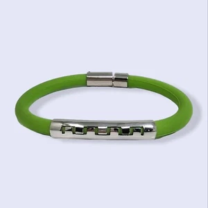 Rubber Bangle Bracelet *Rubber and Stainless Steel Watch Style Bracelet - Picture 1 of 2
