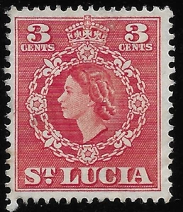 1953 ST. LUCIA   SG#174 USED VF - Picture 1 of 1