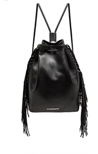 NEW Victoria's Secret Fashion Show Fringe Backpack Black - Picture 1 of 5