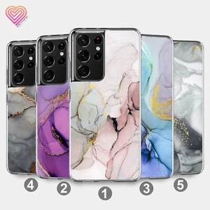 Marmor Handyhülle Cover GEL für Samsung Galaxy S23 S22 A54 5G A21s A12 A04s 445 - Bild 1 von 17