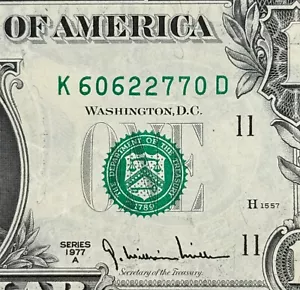 1977A Cuatro pares (0s) (2s) (6s) (7s) dólar número de serie de lujo - Imagen 1 de 3