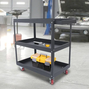 Heavy Duty Rolling Utility Tool Cart Service Organizer Storage Trolley 3Tiers - Picture 1 of 12