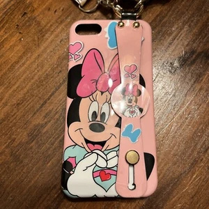 Disney iPhone,iPhone 7 Plus Hybrid Bumper Case - Love Minnie Mouse With Lanyard - Picture 1 of 4