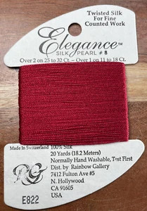 Rainbow Gallery - Elegance Twisted Silk E822 Dark Red - Picture 1 of 1