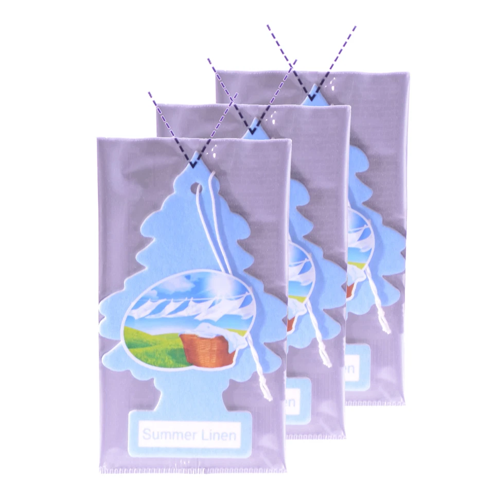 Little Trees Cardboard Hanging Car, Home & Office Air Freshener, Summer Linen -3 - Image 1 of 1