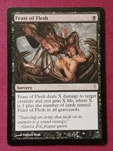 Magic The Gathering COLDSNAP FEAST OF FLESH black card MTG - Picture 1 of 2