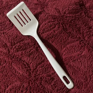 Vintage Melamin Ware breiter geschlitzter Spatel Flipper Wender RK-170A grau 10,5" gebraucht, in einwandfreiem Zustand - Bild 1 von 3