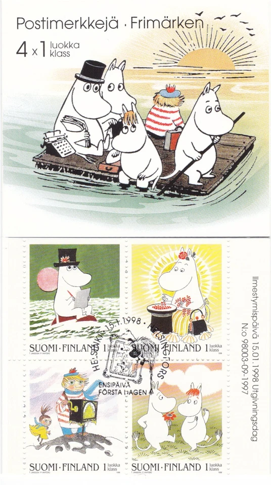 Finland 1998, Moomin family and the sea, Booklet, FD cancelled - Image 1 of 1