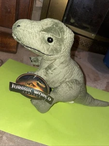 T-Rex aus Jurassic Park Wiedergeburt Plüschtier mit Etikett - Bild 1 von 9