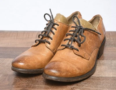 FRYE CARSON Tan Leather Casual Rugged Brogue Lace-Up Oxford Shoes Womens Sz 7 B - Image 1 of 4