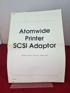 Atomwide Imprimante SCSI Adaptateur Installation Notice Acorn Risc OS V.2 1994 - Photo 1/1