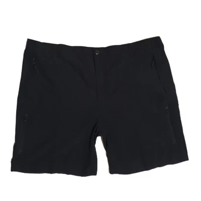 Pantalones Cortos Deportivos Harbor Bay Grandes 4X Negros Hombres Microfibra Cintura Elástica/Bolsillos con Cremallera Foto 1 de 4