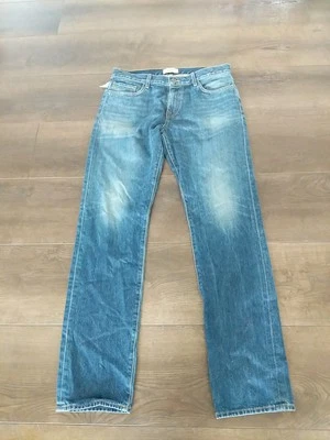 Pantalones de mezclilla rectos ajustados Baldwin Kansas City Henley medianos azul oscuro talla 33x34 Foto 1 de 4