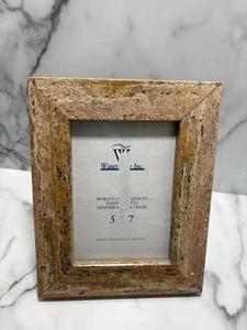 Waterstone handgefertigter schwerer Bilderrahmen dunkler Travertin für 5 x 7 Zoll - Bild 1 von 8