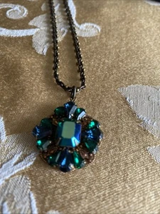 LIZ PALACIOS necklace. Absolutely beautiful Green Blue Stone Necklace. - Picture 1 of 7