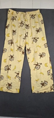 J K Intimates Mujer Pijama Pantalones Talla M Mono Amarillo Foto 1 de 4