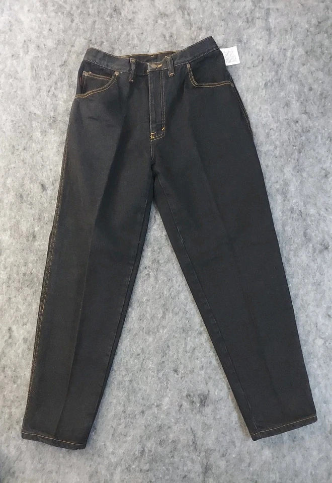Vtg Bugle Boy Jeans Men 32x30 Black Deadstock Tapered Baggy Y2K Hip Hop USA made - Image 1 of 4