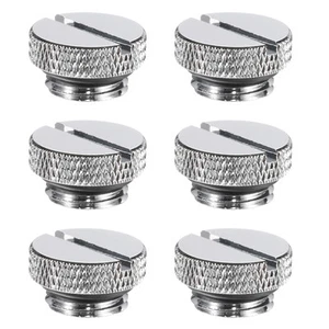6pcs Water Stop Plug Fitting G1/4" Water Cooling Slot Plug Fitting, Silver - Afbeelding 1 van 6