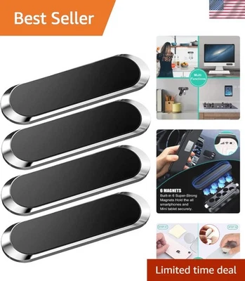 Silver Magnetic Mounts Set: Compact & Durable Holders for Smartphones & Gadgets - Image 1 of 4