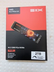SSD M.2 NVMe SIX X7400 2 To - PCIe Gen4x4 - STOCKAGE ULTRA RAPIDE - Photo 1/14
