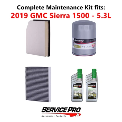 2019 GMC Sierra 1500 5.3L Complete Air, Oil & Cabin Filter Kit (0W-20) — 第 1/4 张图片