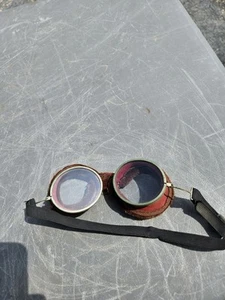 Vintage Fur Lined Safety Glasses Old Glasses - Picture 1 of 17