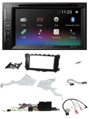 Pioneer Bluetooth Lenkrad USB 2DIN DAB DVD Autoradio für Nissan Altima 13-18 Dis - Bild 1 von 4