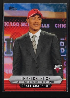 2009 Topps #DS-DR Derrick Rose Draft Snapshot - Chicago Bulls Foto 1 de 2