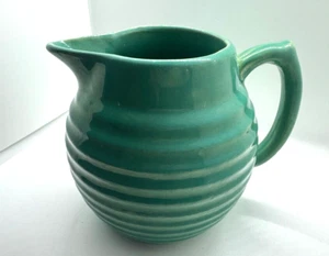 Vintage Bauer Pottery Green 2 Quart Pitcher Ring Pattern - EXCELLENT CONDITION - Picture 1 of 12