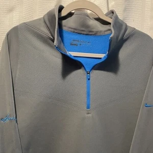 Nike Golf XL Tour Performance Men's 1/4 Zip Springer Design Gray Blue - Picture 1 of 9