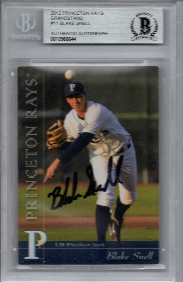 Blake Snell 2012 Princeton Rays Autographed Signed Card Beckett BAS - Image 1 of 1