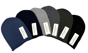 100% Cachemira Hombre Mujer Unisex de Punto Gorro Made IN Italy Emb.orig - Imagen 1 de 9