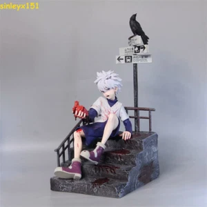 Hunter×hunter Killua Zoldyck Scene Figurine Model 34cm PVC Statues Ornament Gift - Picture 1 of 4