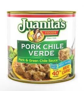 Cerdo Chile Verde Conservas Cerdo y Salsa de Chile Verde 25 Oz Por Juanita's 3 Porciones - Imagen 1 de 3