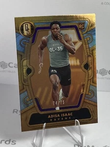 /75 Adisa Isaac RC 2024 Panini Gold Standard Football #198 Baltimore Ravens - Picture 1 of 4