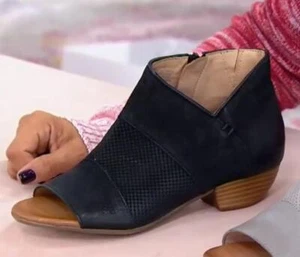 Miz Mooz Damen Leder Peeptoe Stiefeletten Gr. 38 W (7,5-8 W) - Clermont TINI 160 $ {&} - Bild 1 von 5
