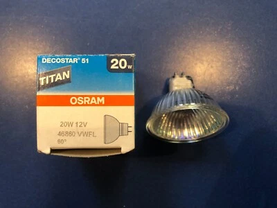 Osram Halogen Lamp Decostar 51 Titan 12V 20W GU5.3 46860 60° Dimmable!!! - Image 1 of 4