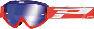 3450 Blue / Red Riot OTG Goggles - Dual Mirrored Lens Pro Grip PZ3450BLROFL - Picture 1 of 1