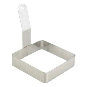 Anillo de huevo cuadrado Winco X de 4 pulgadas, mediano, acero inoxidable - Imagen 1 de 1