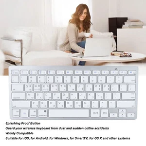 BT Keyboard Bilingual Super Slim Scissor Switch Wireless Keyboard For PC Lap AU - Picture 1 of 21