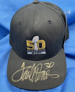 Super Bowl 50 Autographed Hat Terrell Davis Denver Broncos - Picture 1 of 3