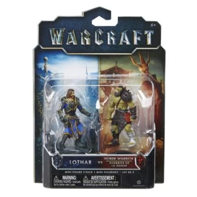 Juego de 2 minifiguras de World of Warcraft - Lothar vs Horde Warrior Foto 1 de 4