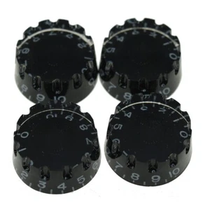 NEW 4 Boutons black knurled pour CTS - guitare GIBSON USA Les Paul, SG - Picture 1 of 6