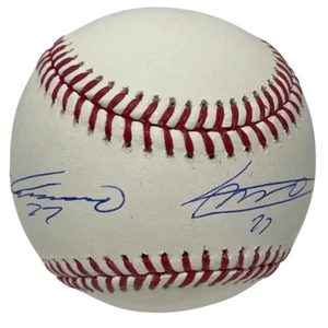 Vladimir Guerrero Jr & Sr Dual Signed Rawlings ROMLB Baseball PSA COA - Picture 1 of 4