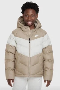 Nike Puffer Synthetic Fill Jacket Kids Hooded Coat Large L 12-13yrs RRP £104.95 - Picture 1 of 6