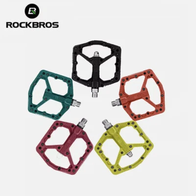 ROCKBROS Pedales de Nylon para Bicicleta 9/16"" MTB Colorido Ampliación Plataforma Pedales Antideslizantes Foto 1 de 4