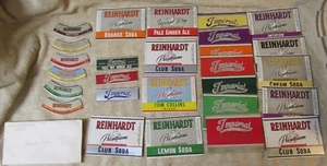 Vtg IMPERIAL & REINHARDT Beverage Soda Label Lot Birch Beer/Cream/Mixers J0155 - Picture 1 of 12
